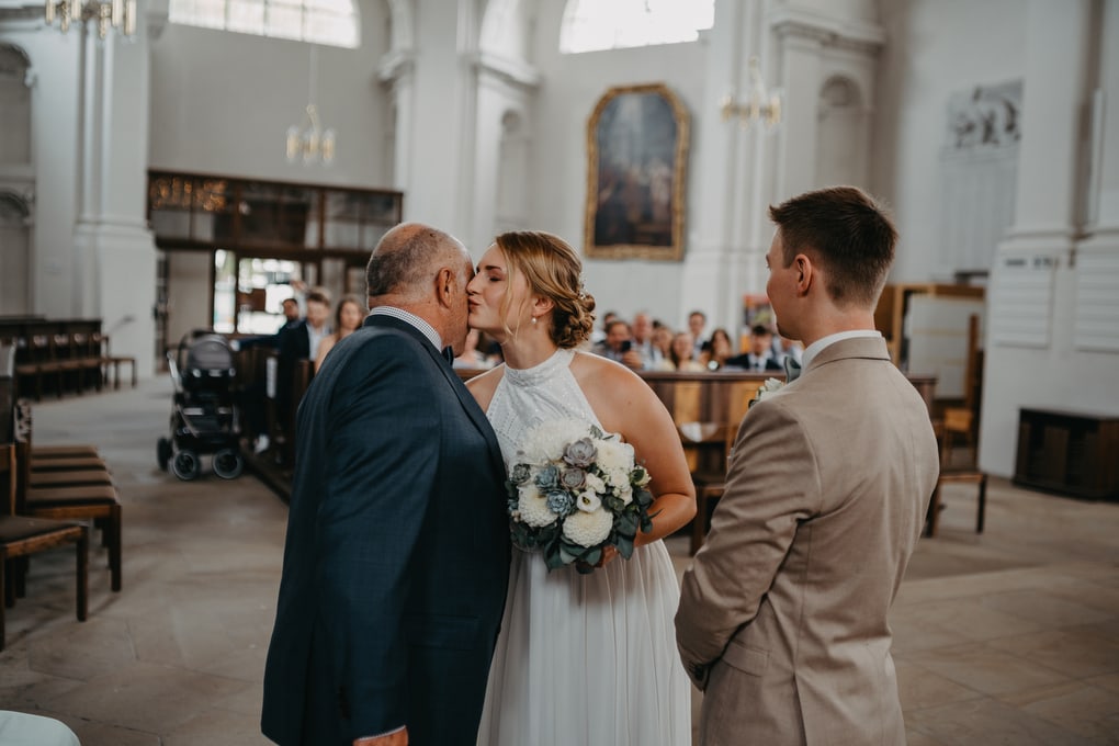 Hochzeit in der Altstadt von Bamberg, mit Trauung in einer historischen Kirche