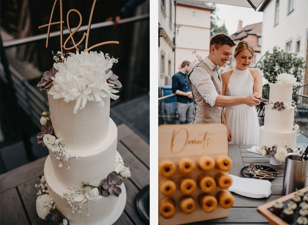 Hochzeit in der Altstadt von Bamberg, mit Trauung in einer historischen Kirche