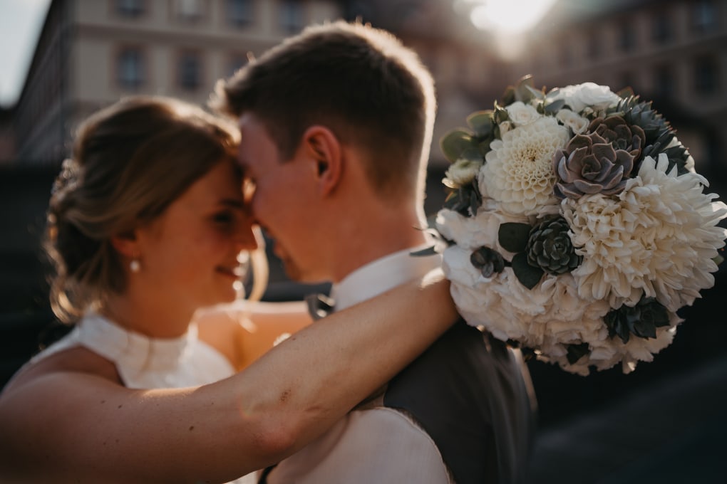 Hochzeit in der Altstadt von Bamberg, mit Trauung in einer historischen Kirche